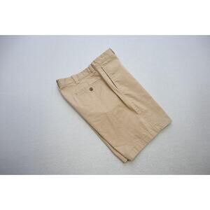 J Crew Khaki Chino Shorts Stretch Casual Beige Flat 9" INS Mens Sz 34
